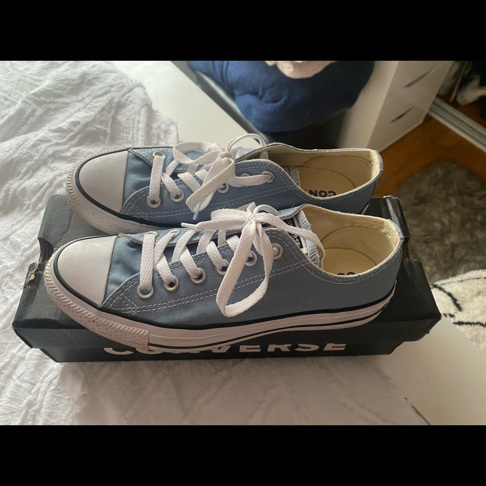 Washed Denim Low Top Converse